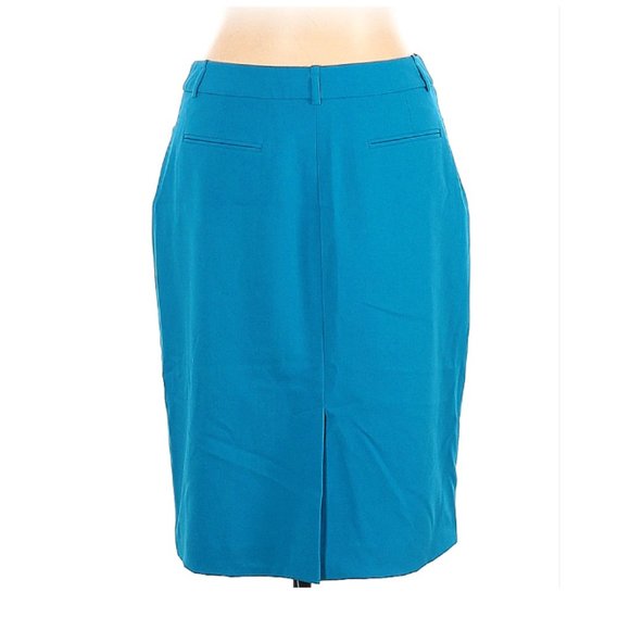Calvin Klein | Womens Skirt Size 2 Pencil Lined Turquoise Blue - Picture 3 of 11